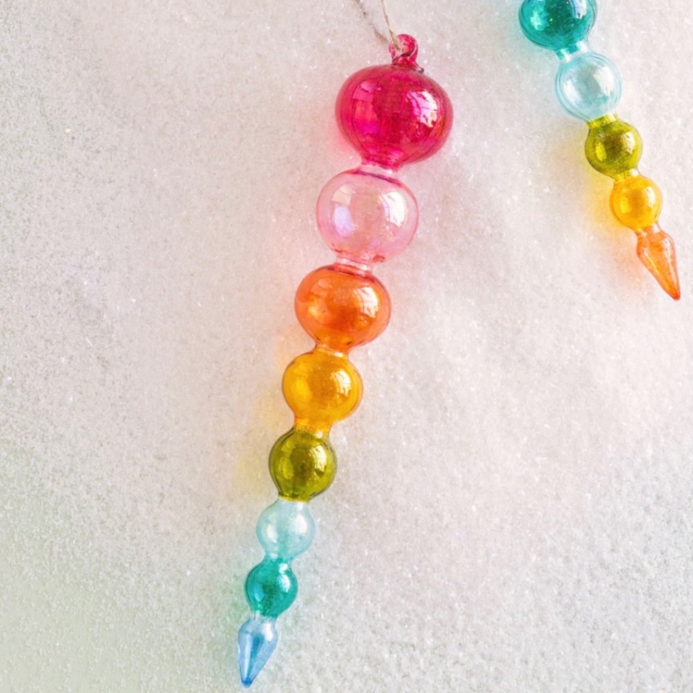 Anthropologie Rainbow Finial Ornament